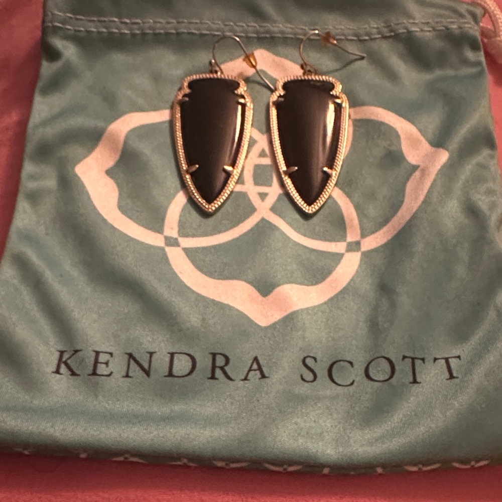 Kendra Scott Black and Gold Earrings